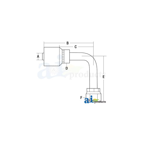 (HW-FFX90L) Female Seal Lok - Swivel - 90ï¿½ Elbow Long 3 X5 X1